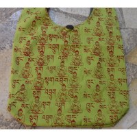 Besace Bouddha sanskrit vert