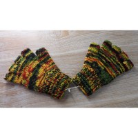 Mitaines en laine multicolore rasta