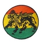 Ecusson brodé lion rasta