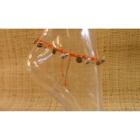 Bracelet de cheville orange sea shell