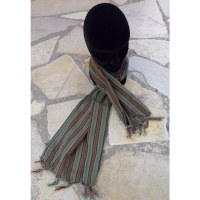 Foulard rayé vert