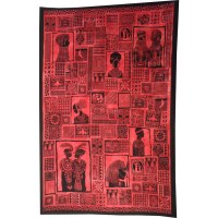 Tenture patchwork africa rouge