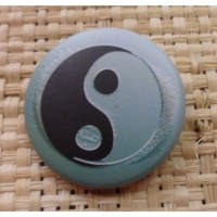 Badge Yin Yang vert