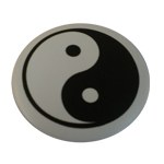 Badge Yin Yang Fond blanc