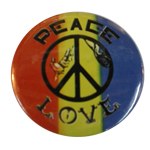 Badge Peace and Love 3 couleurs