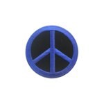 Ecusson peace & love bleu satiné