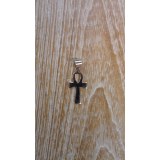 Pendentif argent croix ansée unie