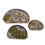 Set de trois porte monnaie demi-lune Vert