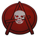 Patch tête de mort anarchiste