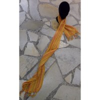 Foulard rayé orange