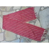 Foulard rayé rose