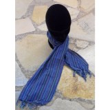 Foulard rayé bleu 2