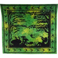 Tenture maxi au pays merveilleux vert