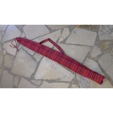 Housse 140 didgeridoo rayée framboise