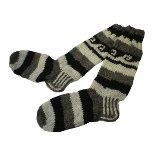 Chaussettes en laine rayées