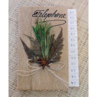 Petit carnet téléphonique fleurs séchées