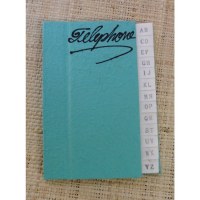 Petit carnet téléphonique vert aqua