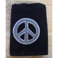 Portefeuille peace and love noir