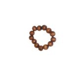Bracelet grosses perles bois marron