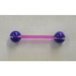 Piercing langue white star