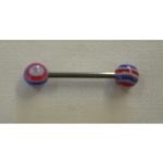 Piercing langue line tricolore