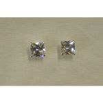 Clous d'oreilles cristal carrés GM