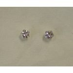 Clous d'oreilles cristal fleur