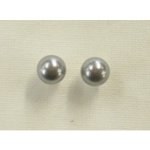 Clous d'oreilles perle grises GM