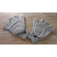 Mitaine moufle unie gris 