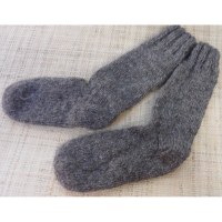 Chaussettes en laine grise