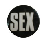 Badge sex black and white