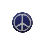 Badge Peace & Love blue and white