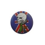 Badge white skull