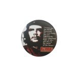 Badge blanc noir rouge le Che