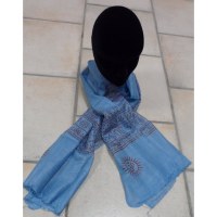 Foulard Bénarès bleu