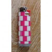 Briquet psyké damier rose/blanc