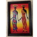 Tableau africain sur bois