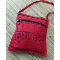 Sac passeport rouge sanscrit Aum