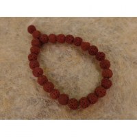 Bracelet mala pierre de lave marron