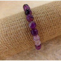 Bracelet mala agate violette