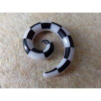 Elargisseur d'oreille damier spirale 