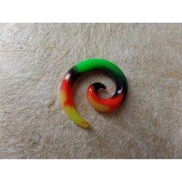 Elargisseur d'oreille spirale rasta