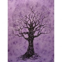 Tenture maxi arbre de vie lilas