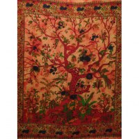 Maxi tenture arbre de vie orange