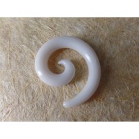 Elargisseur d'oreille blanc spirale 