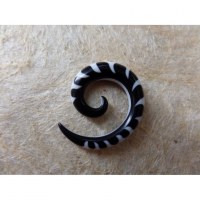 Elargisseur d'oreille bicolore spirale 