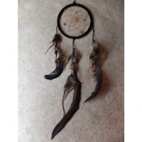 Dreamcatcher noir feather