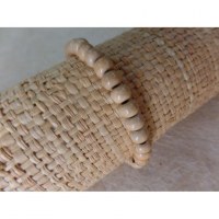 Bracelet élastique perles en bois blanc