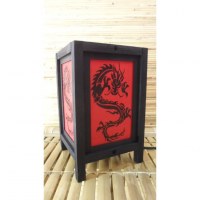 Lampe dragon noir