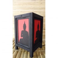 Lampe rouge ombre de Bouddha